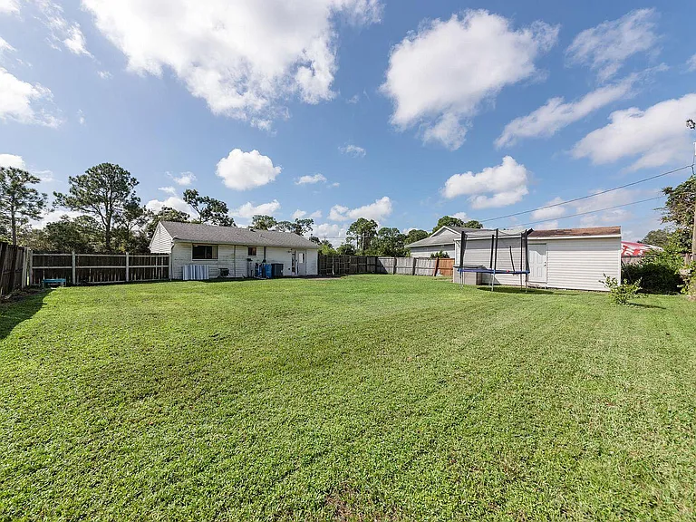Large fenced yard