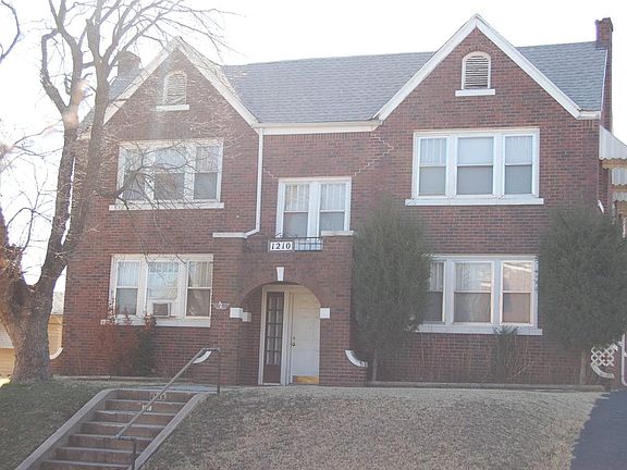 Closeup of the front of the building