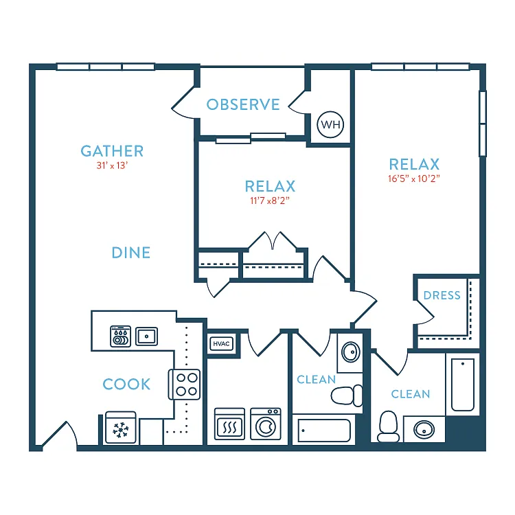 Floor plan 1138 Tea House B15