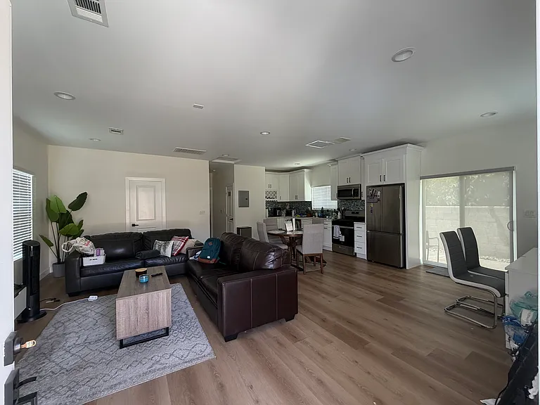 Entering the home to the very spacious and open front room and kitchen
