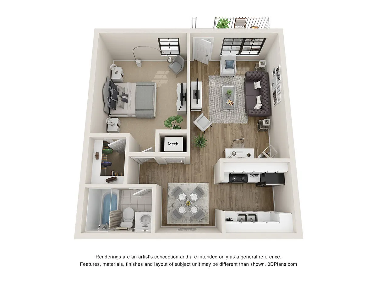 Floor plan 650sf