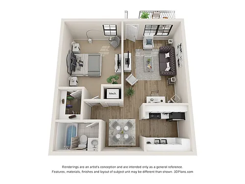Floor plan 650sf