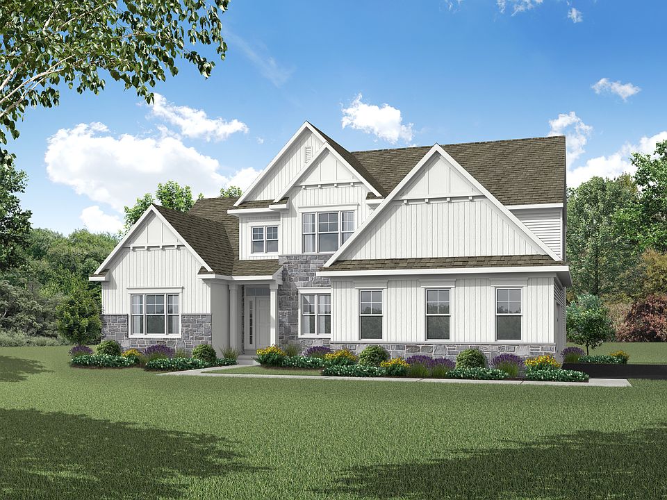 Front elevation of the Davenport Model from Garman Builders