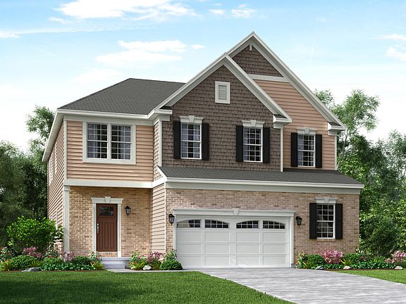 Elevation E Opt Partial Brick Front with 2 Car Garage