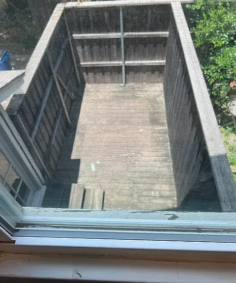 fenced patio