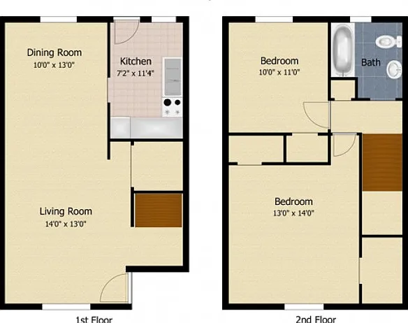 2 Bedroom Townhome 2 Bedroom Townhome