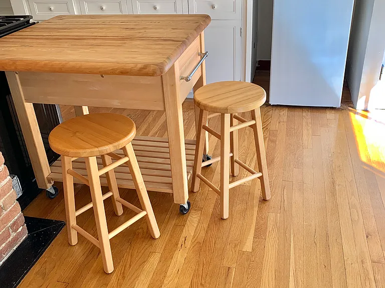 detail of counter and stools