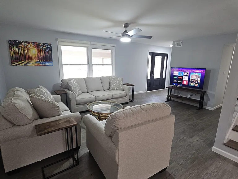 Tables in living room are great for a laptop!