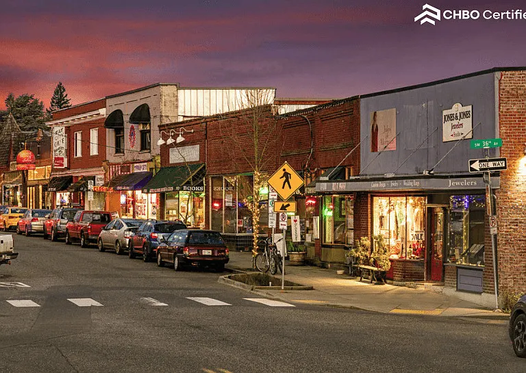 Multnomah Village is one block away!