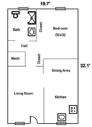 Floor plan 814 Dupont Road