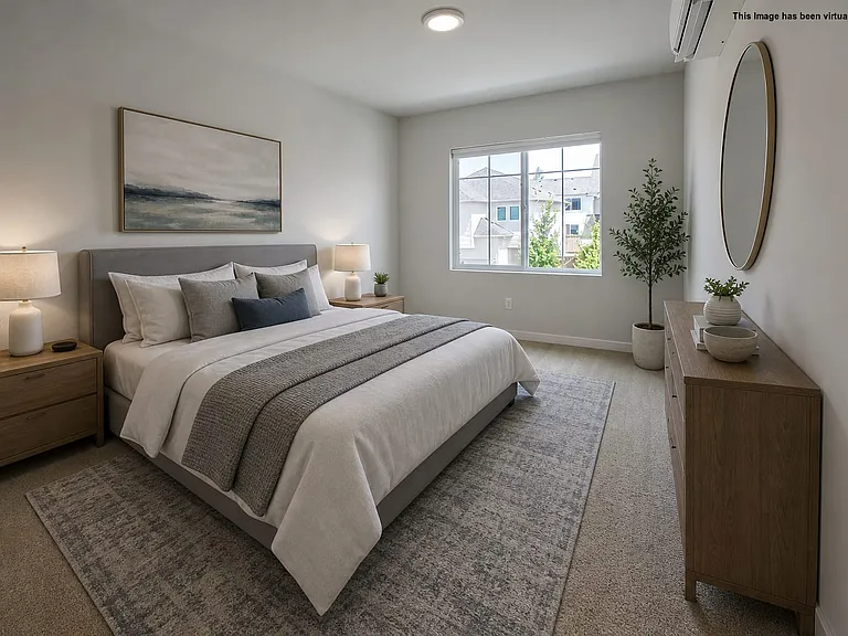 Bedroom 2, virtually staged.