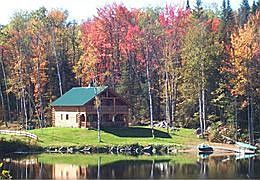 View of the home from across the pond