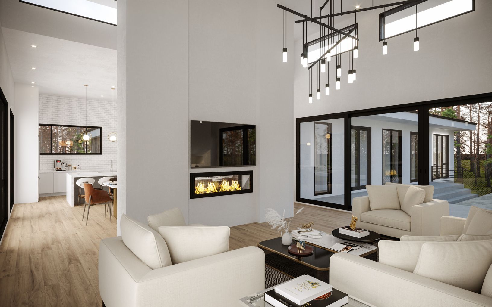  Great Room-3D Rendering