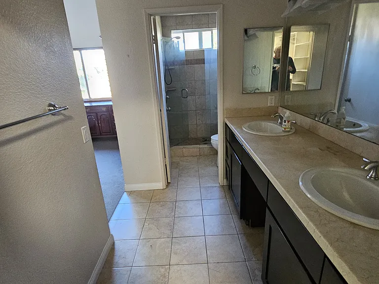 Master Bath sinks and shower