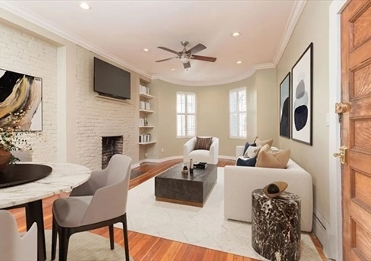 Charming Back Bay 2-Bedroom with Classic Brick & Built-Ins — Photo 1