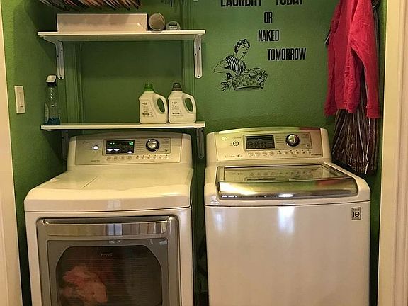 Laundry area right