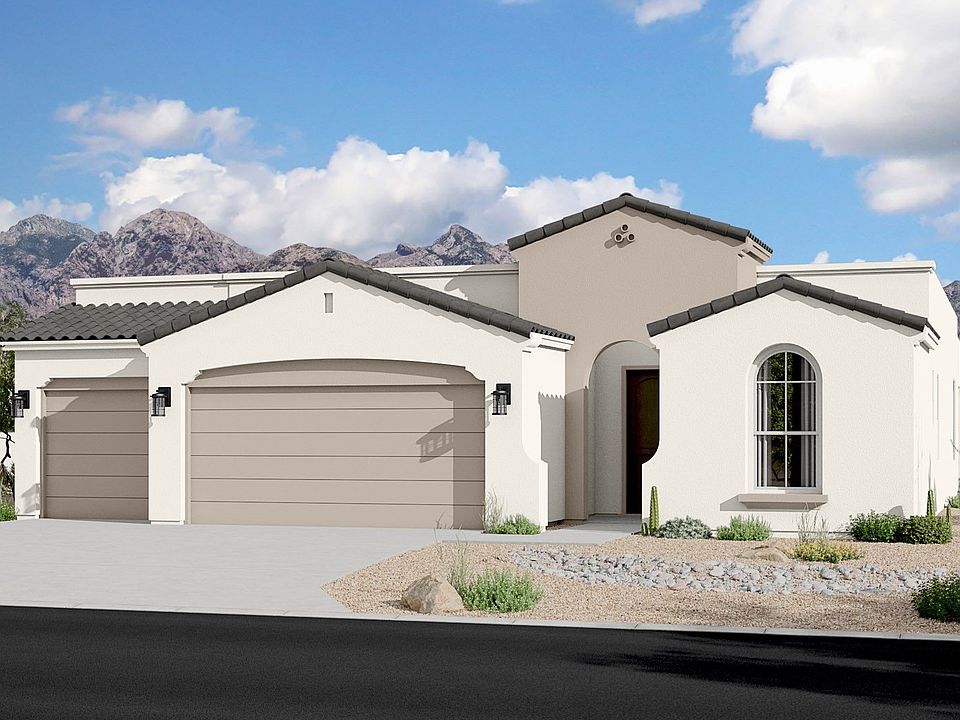 Spanish Elevation - 3 Car Garage