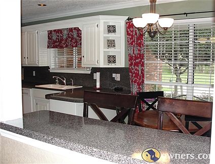 Dining room with updated countertops