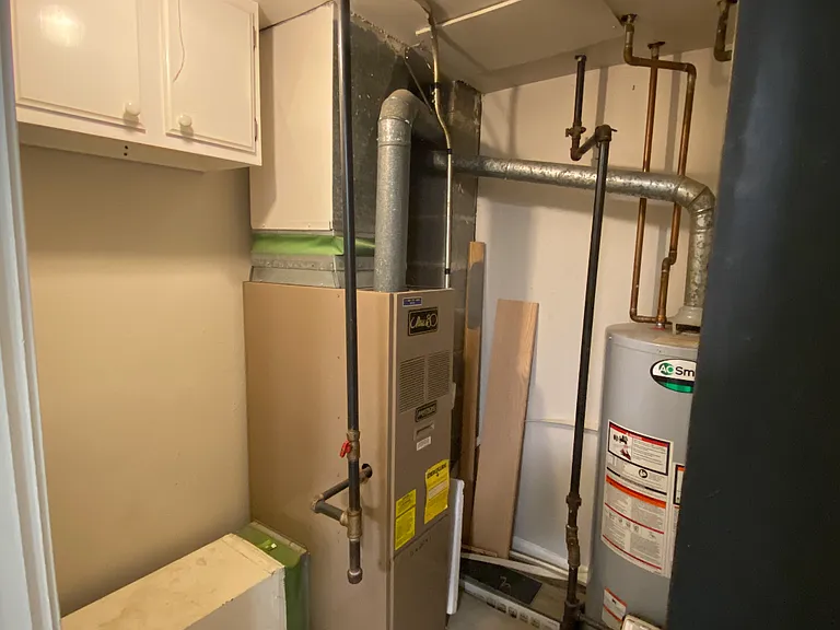 Utility closet off kitchen