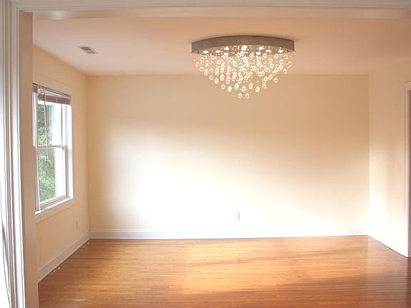 Dining room with chandelier