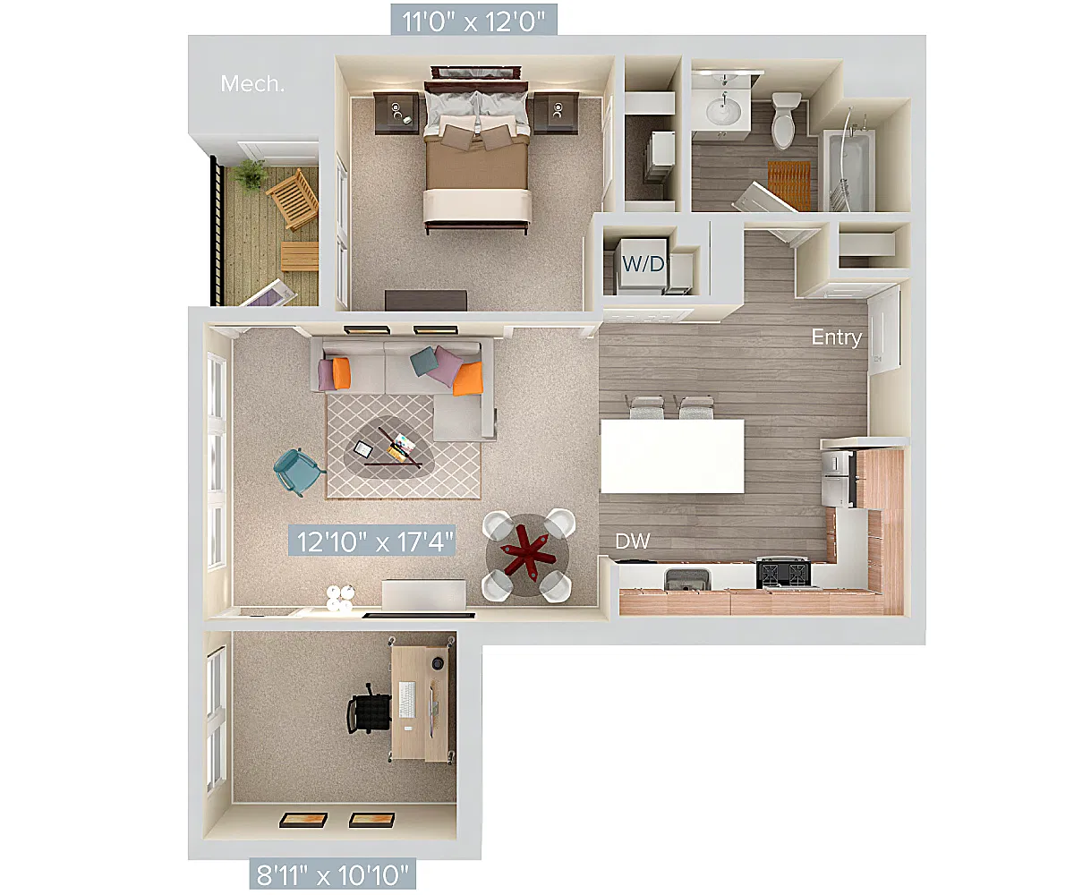 Floor plan A1D-sc1-855