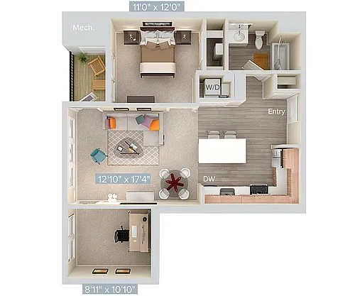 Floor plan A1D-sc1-855