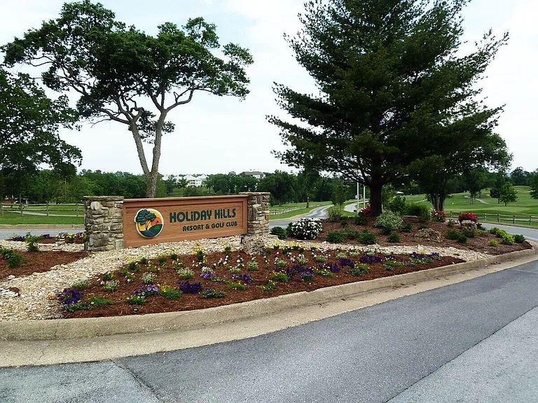 Gated entrance to Holiday Hills Resort