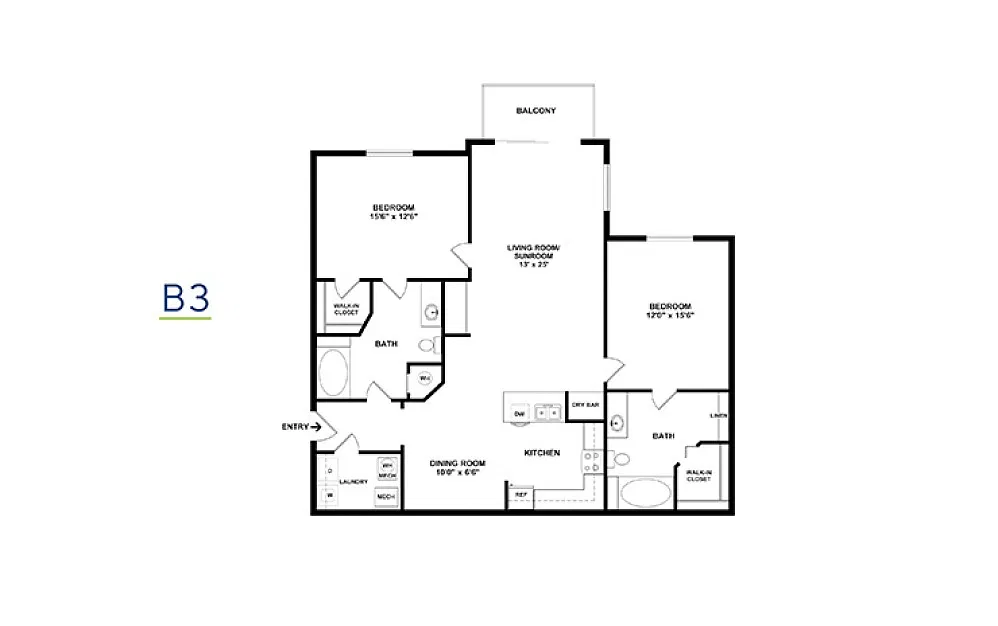 Floor plan B3 - WF