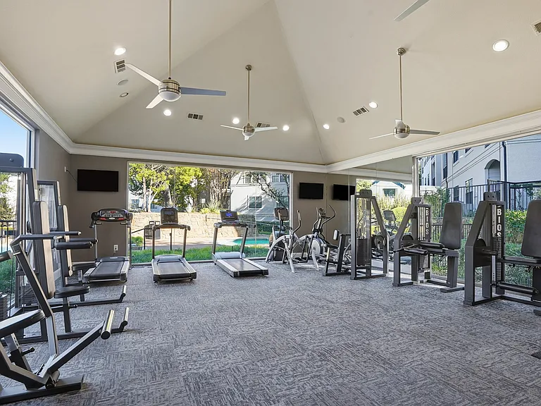 Large Fitness Center with large windows for great views