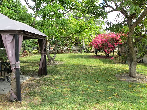 large fenced back yard