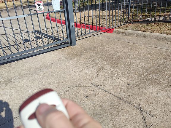 You'll also have a hand remote to open the gate from your car. If you lose the remote, but have your phone, you can still get in. 

As you click your remote, you're close enough to your new home to also click the garage door opener at the same time! _