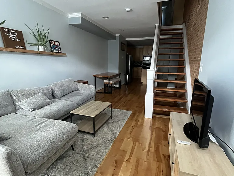 View of the first floor from the entry door.