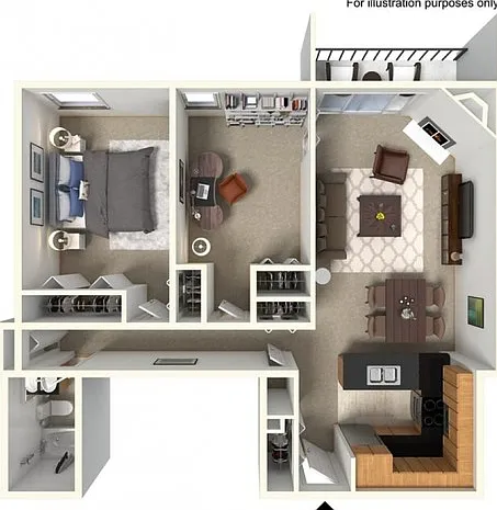 1 Bedroom Den Floor Plan 1 Bedroom Den Floor Plan