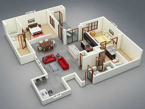 Floor plan B3