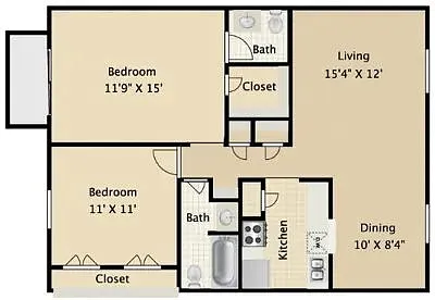 Floor plan B2R-2x1.5