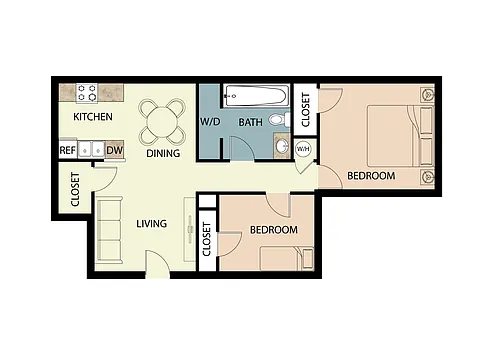 Floor plan 2 Bedroom