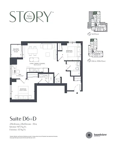 Floor plan 2 Bed Plus Den + 2 Bath in the Heart of Ottawa
