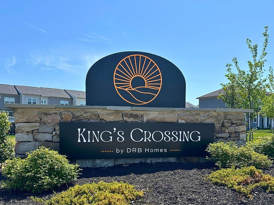 The entrance monument at Kings Crossing in Charlestown, WV, creates a welcoming first impression.