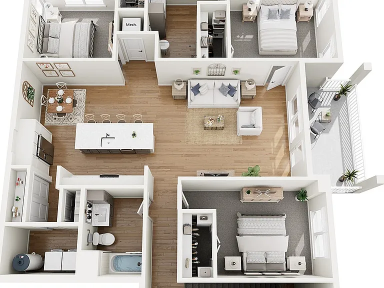 Floor Plan C2 | Echelon at Charlotte | Apartments in Charlotte, NC Floor Plan C2 | Echelon at Charlotte | Apartments in Charlotte, NC