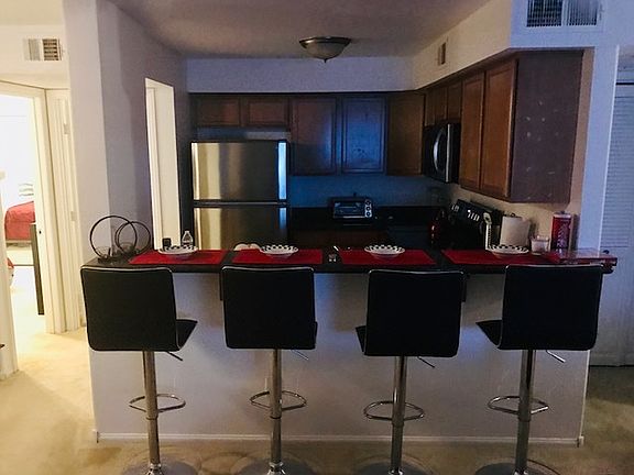 Kitchen and bar area