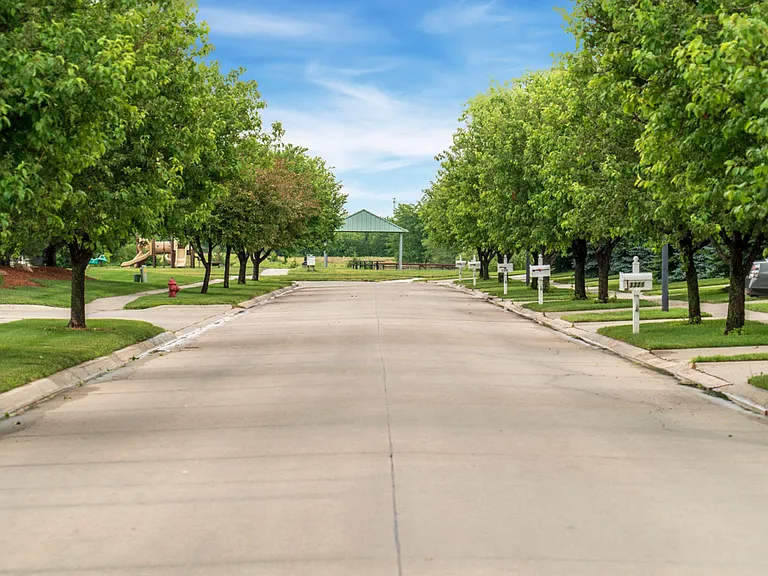 Beautiful professional landscaping surrounds our homes.