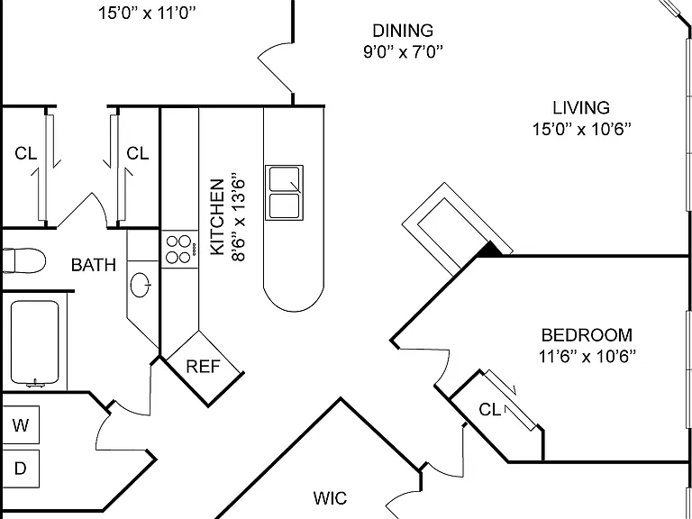 3x2c | 3-Bedroom Floorplan 3x2c | 3-Bedroom Floorplan