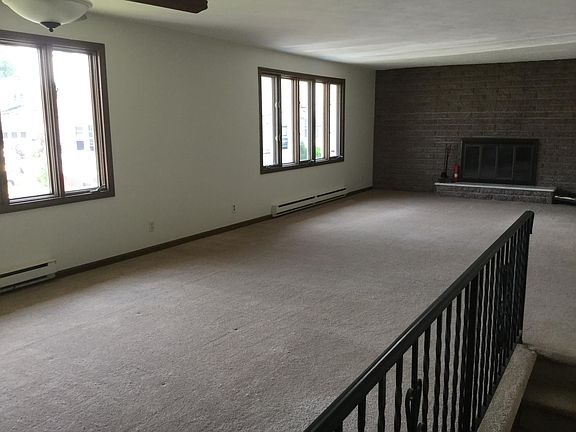 Dining combined living room with fire place