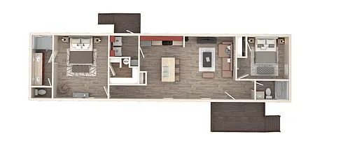 Floor plan 2bd/2bth - Retreat