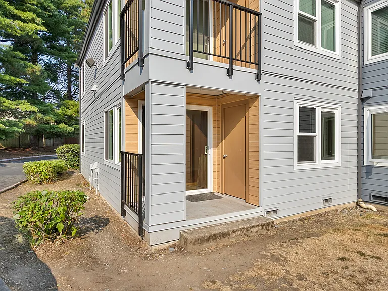 Back porch with locked storage