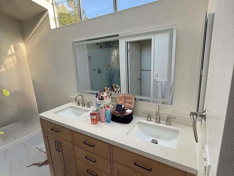 Upgraded master bathroom