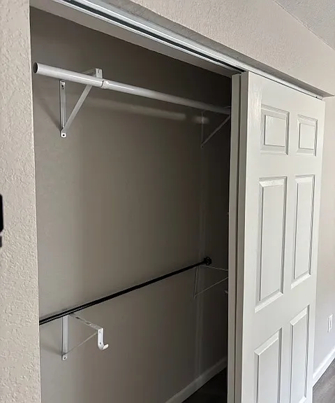 Large closet in basement bedroom