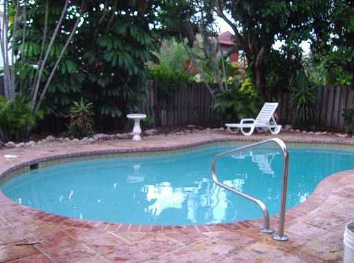 Free Form Open Pool Newly Diamond Brited and Pavered Patio- Private Fenced Yar