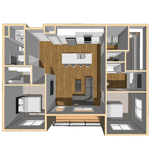 Floor plan E2 1108 SF