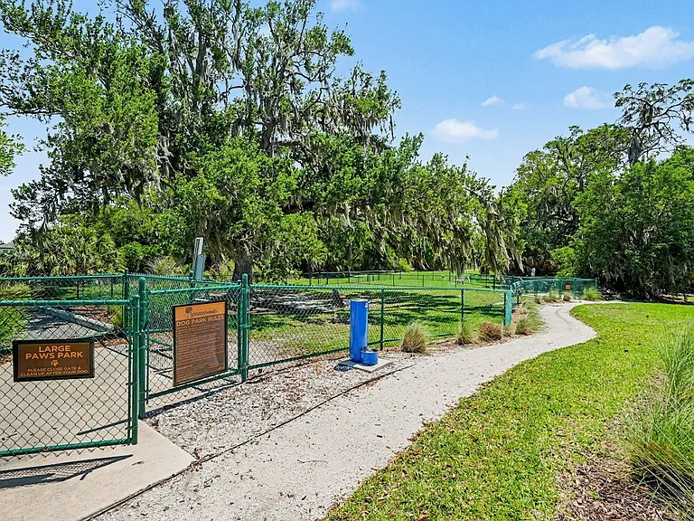 dog park divided by large and small dogs